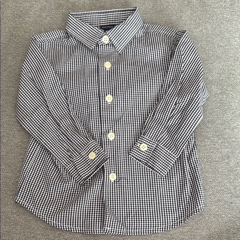 Kids Black and White Checkered Shirt